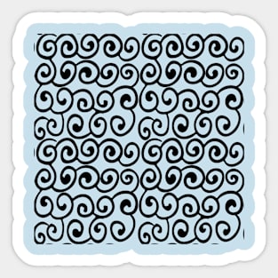 Monochrome Swirls Pattern Sticker